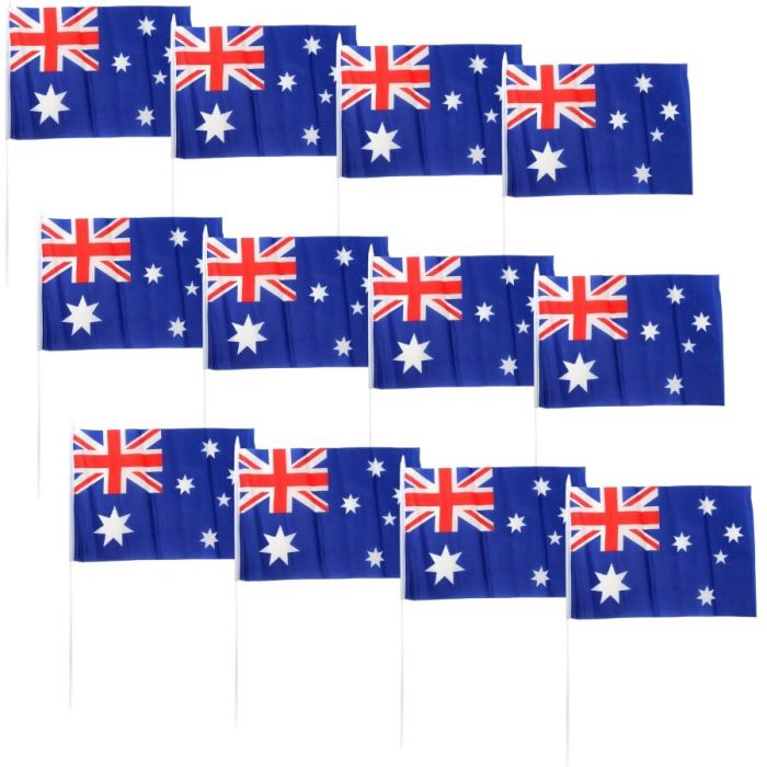 12x australian flag (30cm x 45cm) – perfect for australia day celebrations 12x australian flag (30cm x 45cm) – perfect for australia day celebrations