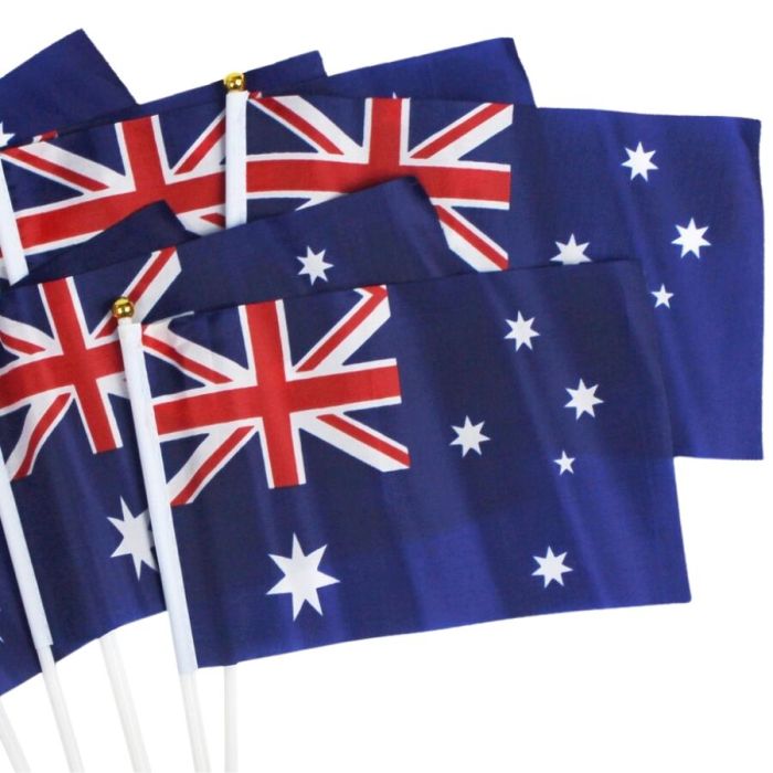 australian hand flags – set of 8 (14cm x 21cm) – perfect for australia day celebrations australian hand flags – set of 8 (14cm x 21cm) – perfect for australia day celebrations