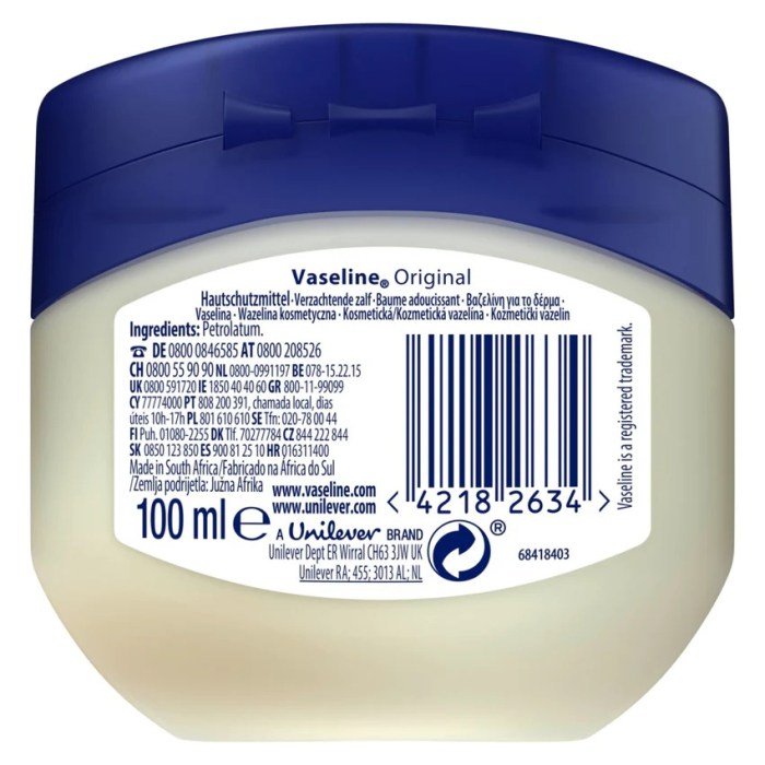 vaseline 100ml original pure petroleum jelly dermatological tested vaseline 100ml original pure petroleum jelly dermatological tested