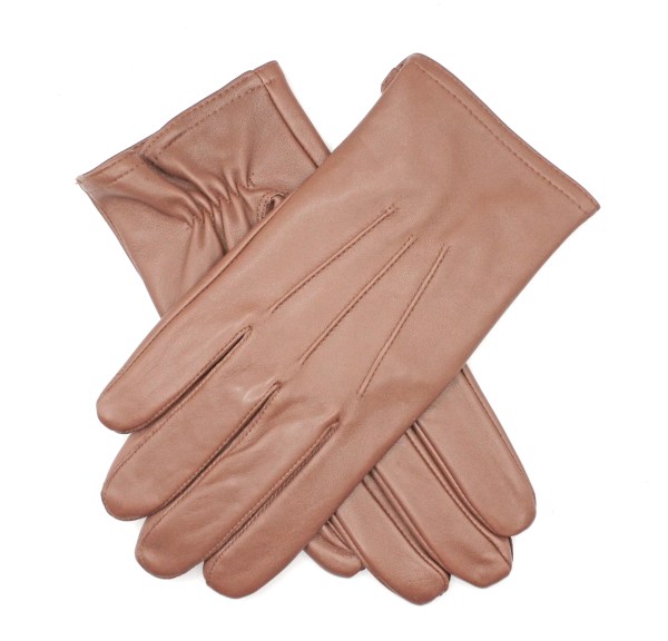 dents mens genuine full grain leather gloves 3 point stitch fleece lined warm winter cognac x large