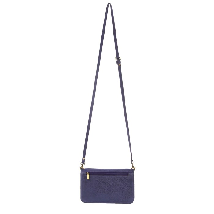 pierre cardin ladies womens clutch leather wallet purse rfid protected purple Purple leather crossbody bag with long strap
