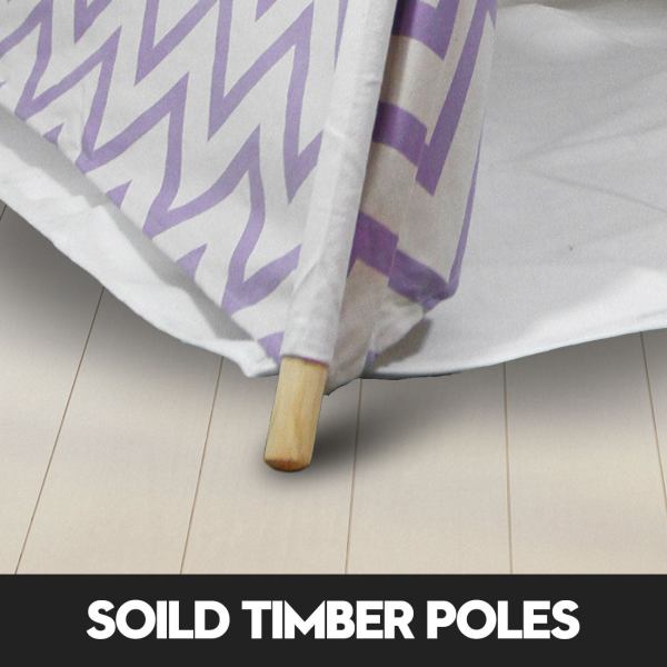 giant cotton canvas kids teepee wigwam children pretend play tent indoor outdoor party purple