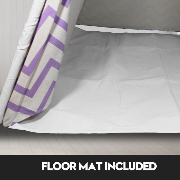 giant cotton canvas kids teepee wigwam children pretend play tent indoor outdoor party purple