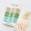 essential snap hair clips fresh 6 pieces Pastel snap hair clips on display card