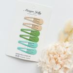 essential snap hair clips fresh 6 pieces Pastel snap hair clips on display card
