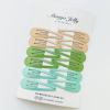 essential snap hair clips fresh 6 pieces Pastel snap hair clips on display card