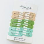 essential snap hair clips fresh 6 pieces Pastel snap hair clips on display card