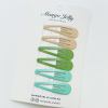 essential snap hair clips fresh 6 pieces Pastel snap hair clips on Mango Jelly card