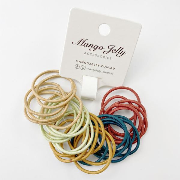 v659 ht 3cm 30p classic forest 1 m 161034 00.jpg Colourful elastic hair ties by Mango Jelly Accessories