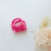 Pink bow hair ties with dried flowers