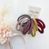 mango jelly metal free hair ties (4.5cm) blush mixed 10p one pack Colourful fabric hair ties with dried flowers