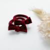 handmade simple bows school colours maroon 1 pairs Red bow headbands on white surface
