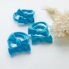 handmade simple bows school colours maroon 1 pairs Turquoise bow hair ties on white surface
