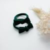handmade simple bows school colours maroon 1 pairs Dark green bow headbands with dried flowers
