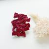 handmade simple bows school colours maroon 1 pairs Red bow hair ties on white background