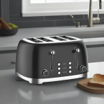 bonzachef multitoast plus 4 slice popup toaster with ceramic heating element