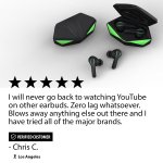 matte black nuraboost edge ultra low latency bluetooth 5.0 gaming true wireless earbuds free au/nz shipping