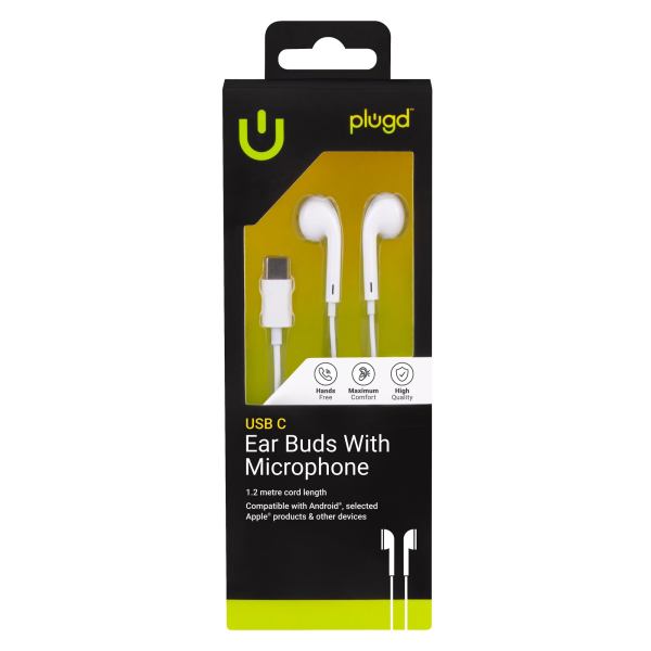 1.2m usb c ear buds with microphone 1.2m usb c ear buds with microphone