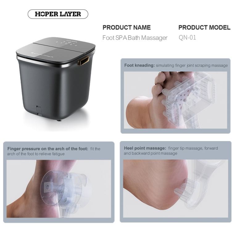 hoper layer foot spa airbag squeezing foot bath massager dry and wet dual use qn 01