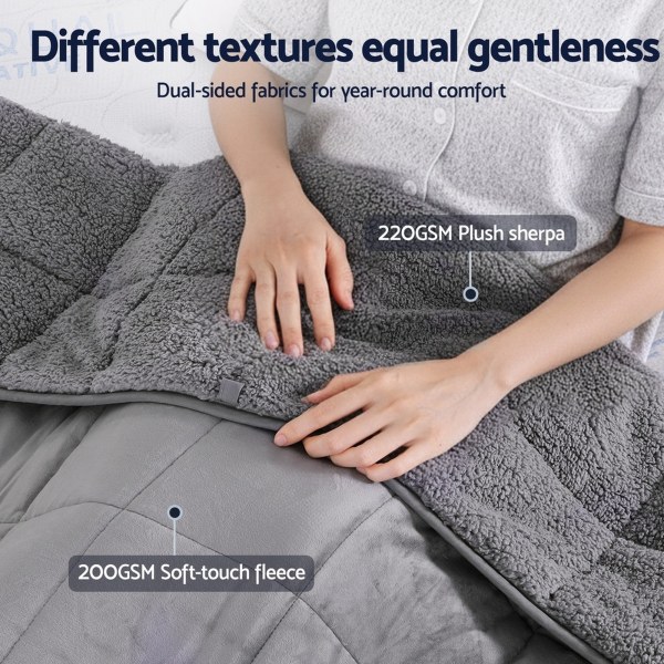 giselle bedding weighted blanket fleece sherpa heavy blanket 4.5kg giselle bedding weighted blanket fleece sherpa heavy blanket 4.5kg