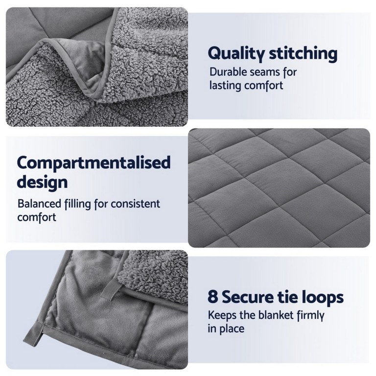 giselle bedding weighted blanket fleece sherpa heavy blanket 4.5kg giselle bedding weighted blanket fleece sherpa heavy blanket 4.5kg