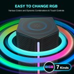 FIFINE Gaming Sound Box with Stereo Surround Sound, USB RGB Speaker with Vol Control for PC,Lattop,PS4/5,TV-Ampligame A20 4