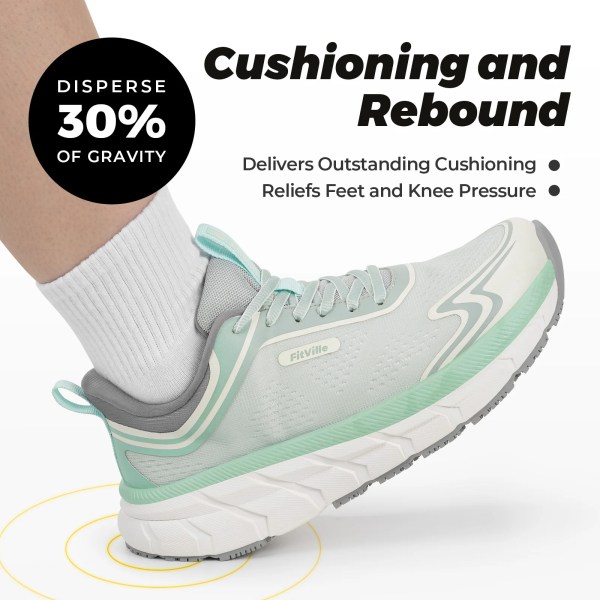 fittington women's sports shoes wide women sneakers non slip tennis walking running shoes for women swollen feet pain relief Fittington Women's Sports Shoes Wide Women Sneakers Non-Slip Tennis Walking Running Shoes For Women Swollen Feet Pain Relief 5