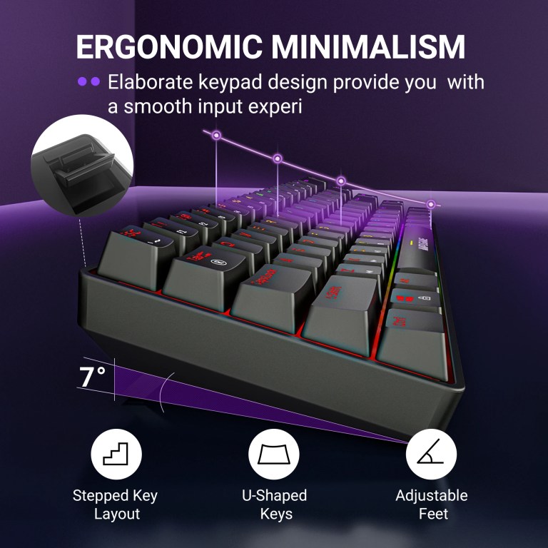 fifine ampligame red axis wired keyboard with hot swappable keys, usb computer silent keyboard with 18 rgb modes for gaming gk1 FIFINE AmpliGame Red Axis Wired Keyboard with Hot-Swappable Keys, USB Computer Silent Keyboard with 18 RGB Modes for Gaming-GK1 5