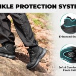 Fitville Hiking Shoes Wide Mid Calf Climbing Boots Water-resistant Trekking Shoes for Men with Arche Support Non-Slip Boot 6