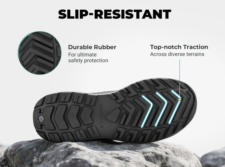 Fitville Hiking Shoes Wide Mid Calf Climbing Boots Water-resistant Trekking Shoes for Men with Arche Support Non-Slip Boot 5