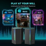 FIFINE Gaming Sound Box with Stereo Surround Sound, USB RGB Speaker with Vol Control for PC,Lattop,PS4/5,TV-Ampligame A20 3
