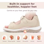 fitville women diabetic sandals wide toe walking shoes for women breathable open toe summer flat sandals arch support slippers FitVille Women Diabetic Sandals Wide Toe Walking Shoes for Women Breathable Open Toe Summer Flat Sandals Arch Support Slippers 3