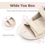fitville women diabetic sandals wide toe walking shoes for women breathable open toe summer flat sandals arch support slippers FitVille Women Diabetic Sandals Wide Toe Walking Shoes for Women Breathable Open Toe Summer Flat Sandals Arch Support Slippers 2