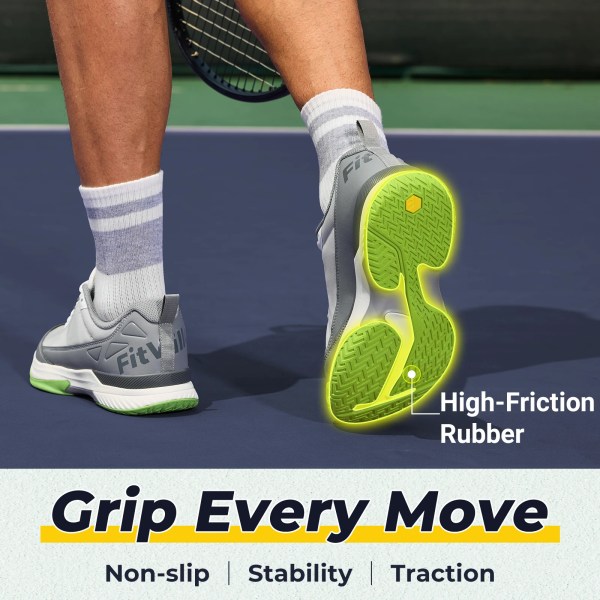 fitville table tennis shoes casual pickleball sports shoes for men sneaker breathable all court baseball shoes with arch support FitVille Table Tennis Shoes Casual Pickleball Sports Shoes for Men Sneaker Breathable All Court Baseball Shoes with Arch Support 4