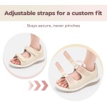 fitville women diabetic sandals wide toe walking shoes for women breathable open toe summer flat sandals arch support slippers FitVille Women Diabetic Sandals Wide Toe Walking Shoes for Women Breathable Open Toe Summer Flat Sandals Arch Support Slippers 4
