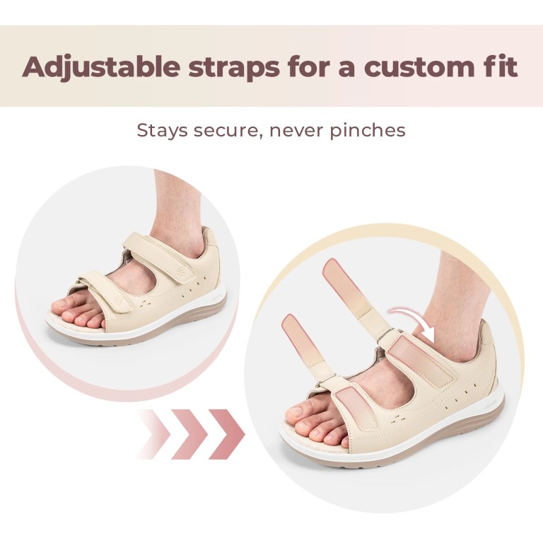 fitville women diabetic sandals wide toe walking shoes for women breathable open toe summer flat sandals arch support slippers FitVille Women Diabetic Sandals Wide Toe Walking Shoes for Women Breathable Open Toe Summer Flat Sandals Arch Support Slippers 4