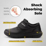 FitVille Diabetic Shoes Extra Wide Comfortable Leather Walking Shoes for Men Orthopedic Dress Shoes Casual Sneakers 3