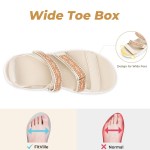 fitville women's sandals wide casual wedges ladies shoes lightweight summer sandal for women slippers comfortable arch support FitVille Women's Sandals Wide Casual Wedges Ladies Shoes Lightweight Summer Sandal for Women Slippers Comfortable Arch Support 6