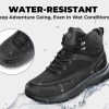 fitville hiking shoes wide mid calf climbing boots water resistant trekking shoes for men with arche support non slip boot Fitville Hiking Shoes Wide Mid Calf Climbing Boots Water-resistant Trekking Shoes for Men with Arche Support Non-Slip Boot 2