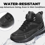 Fitville Hiking Shoes Wide Mid Calf Climbing Boots Water-resistant Trekking Shoes for Men with Arche Support Non-Slip Boot 2
