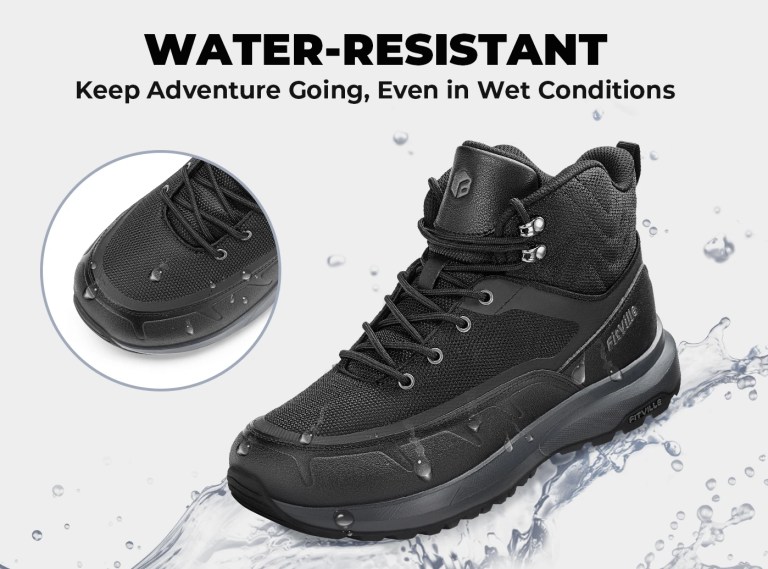 Fitville Hiking Shoes Wide Mid Calf Climbing Boots Water-resistant Trekking Shoes for Men with Arche Support Non-Slip Boot 2