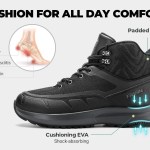 Fitville Hiking Shoes Wide Mid Calf Climbing Boots Water-resistant Trekking Shoes for Men with Arche Support Non-Slip Boot 3