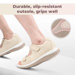 fitville women diabetic sandals wide toe walking shoes for women breathable open toe summer flat sandals arch support slippers FitVille Women Diabetic Sandals Wide Toe Walking Shoes for Women Breathable Open Toe Summer Flat Sandals Arch Support Slippers 5