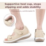 fitville women diabetic sandals wide toe walking shoes for women breathable open toe summer flat sandals arch support slippers FitVille Women Diabetic Sandals Wide Toe Walking Shoes for Women Breathable Open Toe Summer Flat Sandals Arch Support Slippers 6