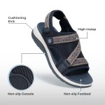 fitville women's sandals open toe flat sandals for women arche surport wide casual ladies shoes comfortable fashion flip flops FitVille Women's Sandals Open Toe Flat Sandals for Women Arche Surport Wide Casual Ladies Shoes Comfortable Fashion Flip Flops 3