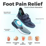 FitVille Wide Walking Shoes Hook Loop Orthopedic Man Casual Sneakers for Swollen Feet Neuropathy Comfort Sport Shoes for Men 2