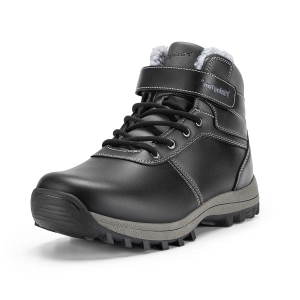 fittington men's hiking boots wide warm fur lined winter snow boot non slip outdoor ankle high top trekking shoes waterproof Fittington Men's Hiking Boots Wide Warm Fur Lined Winter Snow Boot Non-slip Outdoor Ankle High-top Trekking Shoes Waterproof
