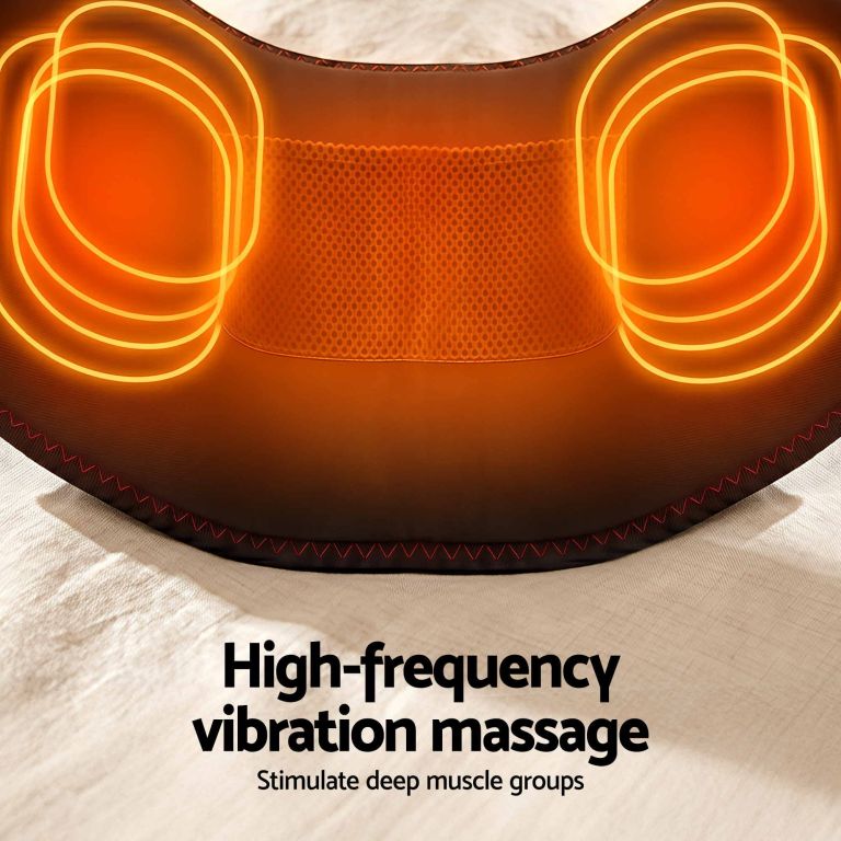 livemor back massager for sciatica relief, airbag traction and heat lumbar support belt, 124cm Heated vibration massage belt with glowing elements