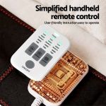 livemor back massager for sciatica relief, airbag traction and heat lumbar support belt, 124cm Handheld remote for heated massage pad