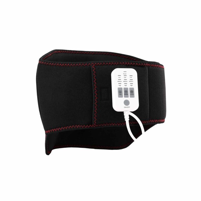 livemor back massager for sciatica relief, airbag traction and heat lumbar support belt, 124cm Heated waist massager belt with controller